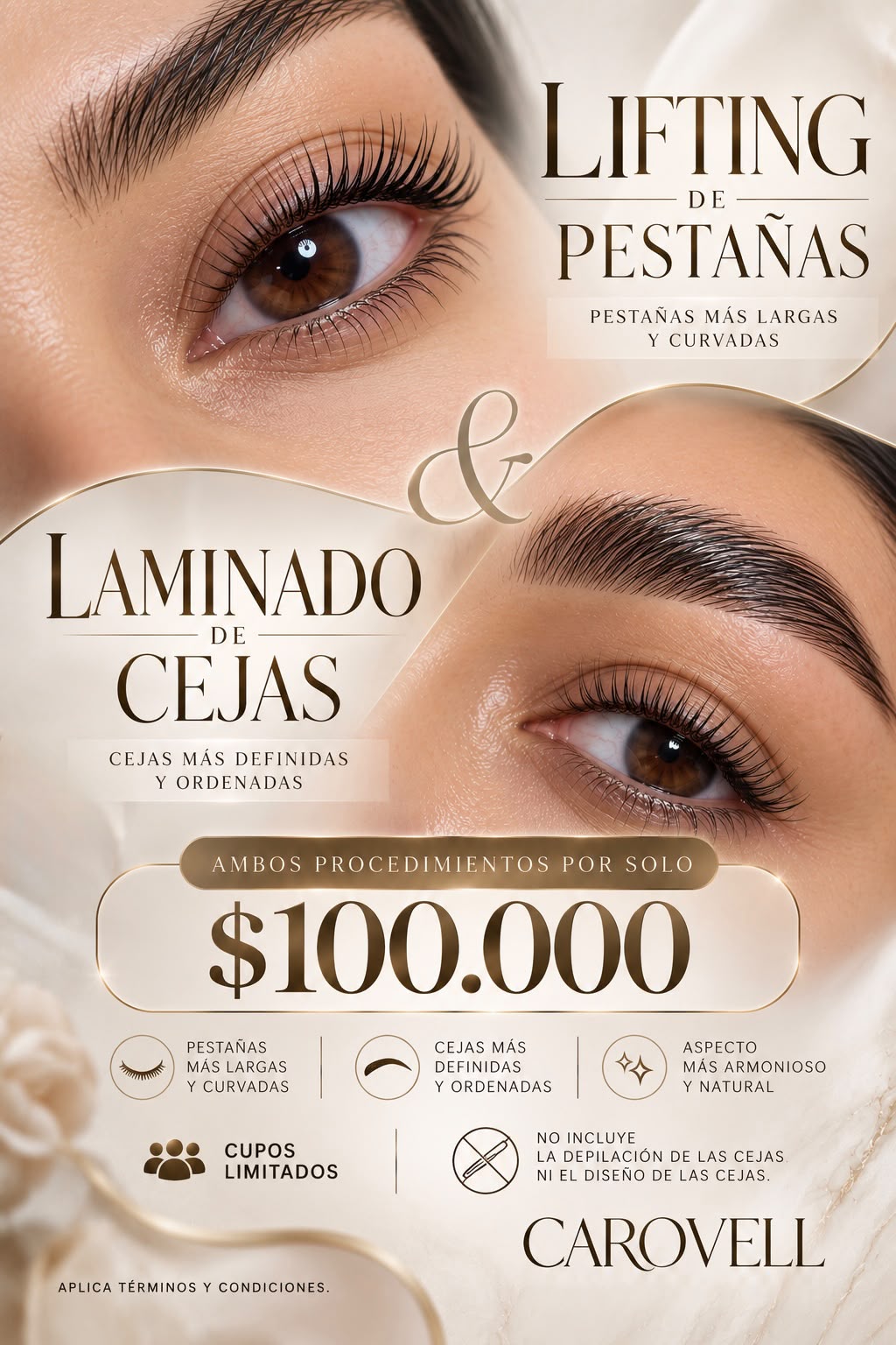 Promoción - Lifting de Pestañas y Laminado de Cejas por $100.000