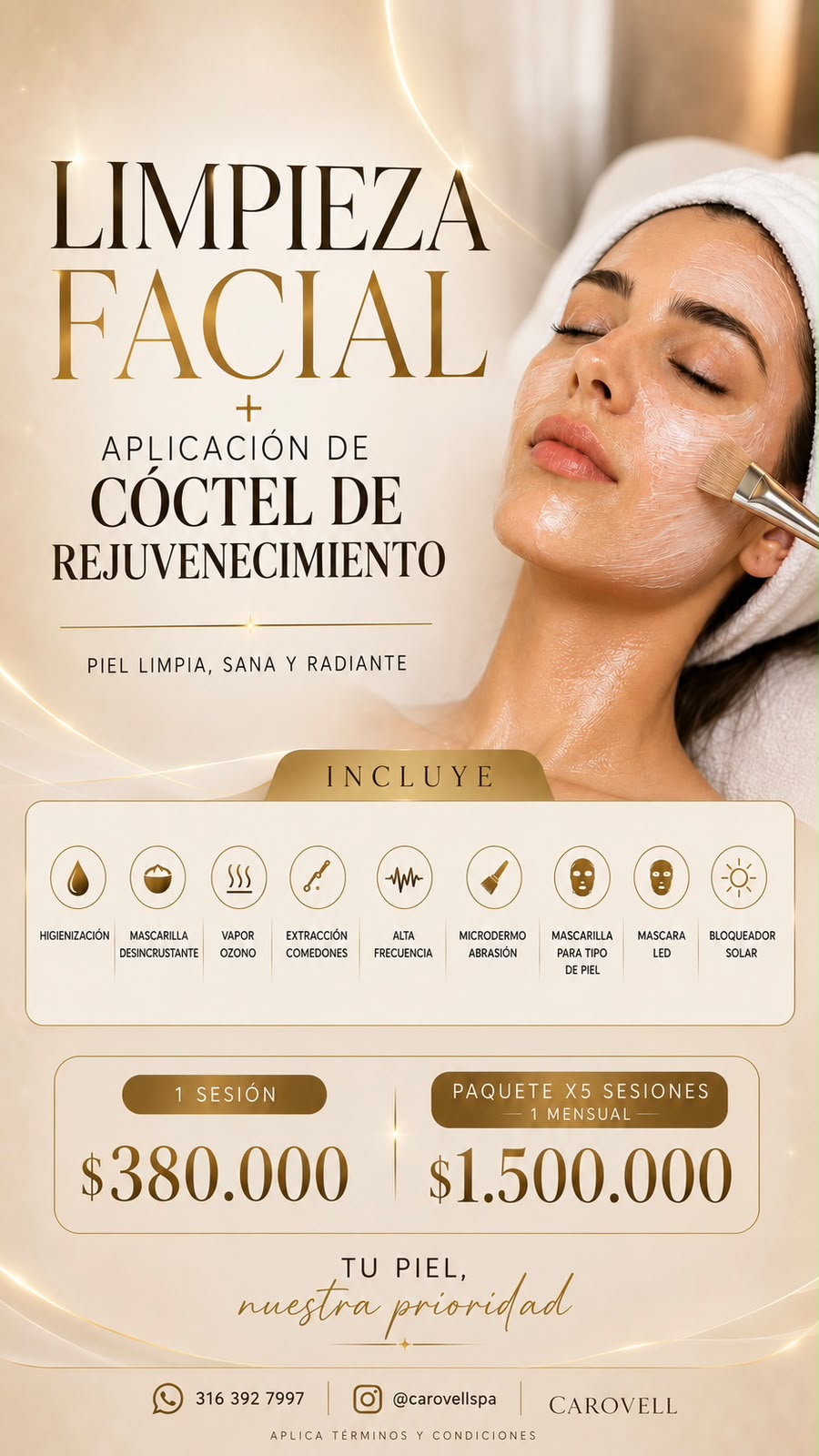 Promoción Julio - Limpieza Facial + Cóctel de Rejuvenecimiento