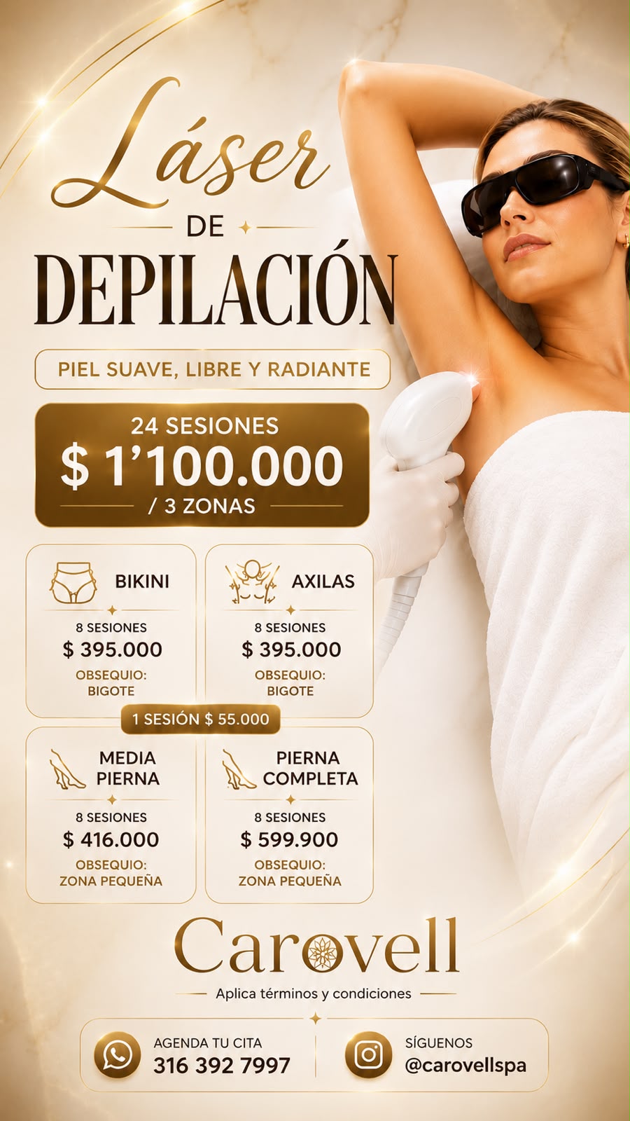 Promoción Julio - Láser de Depilación Carovell